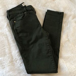 Dark green skinny jeans
